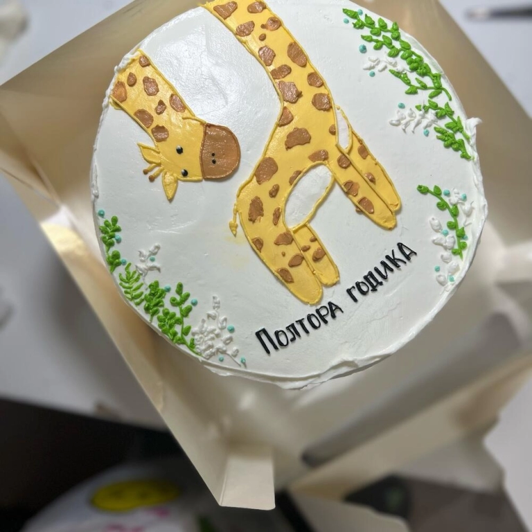 Бенто-торт «Жираф» без сахара, без глютена 2